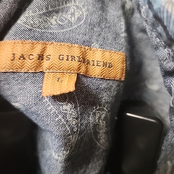 JACHS Girlfriend Ladies Blue Plaid Flannel Shirt - Size Large - Picture 7 of 9